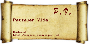 Patzauer Vida névjegykártya
